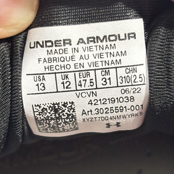 Under Armour Men’s Yard Low MT TPU Baseball Cleats Black Lace Up Size 13 - Picture 13 of 15